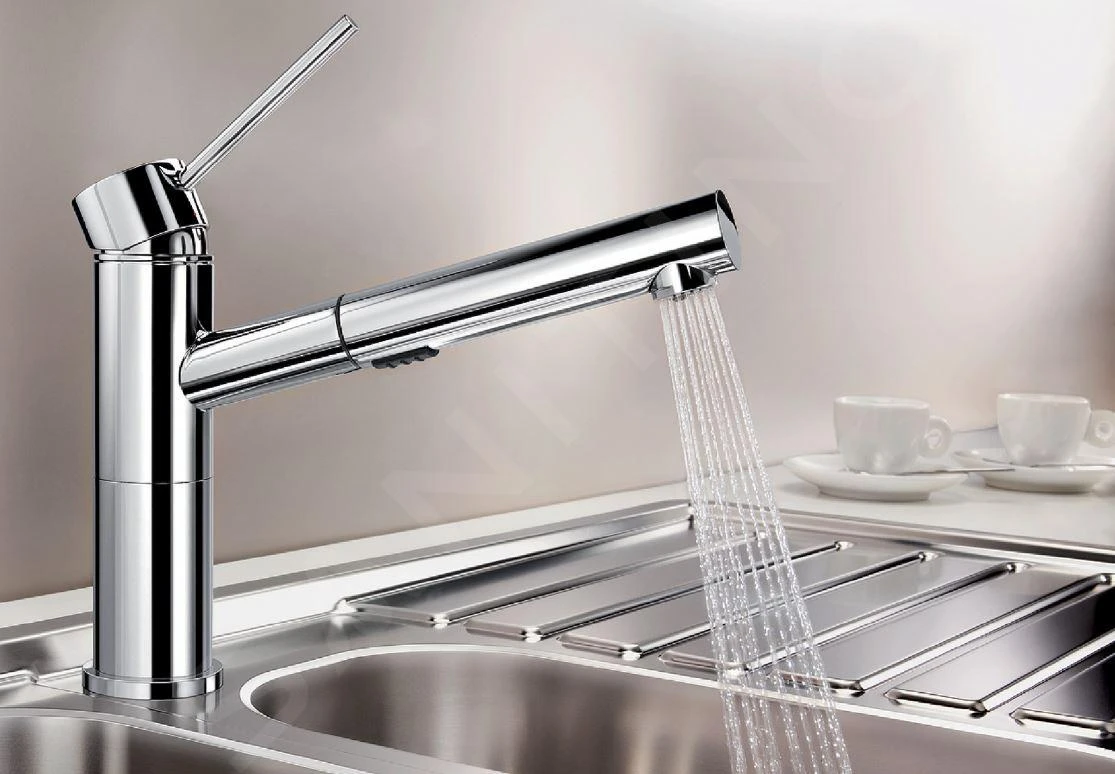 Blanco Alta S - Keukenkraan Met Uittrekbare Vuistdouche, Chroom 518407 4 Blanco Alta S - Keukenkraan Met Uittrekbare Vuistdouche, Chroom 518407 - Afbeelding 4