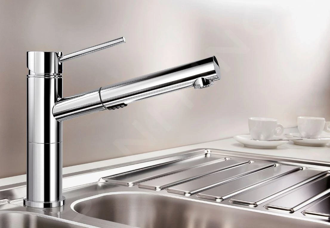 Blanco Alta S - Keukenkraan Met Uittrekbare Vuistdouche, Chroom 518407 3 Blanco Alta S - Keukenkraan Met Uittrekbare Vuistdouche, Chroom 518407 - Afbeelding 3